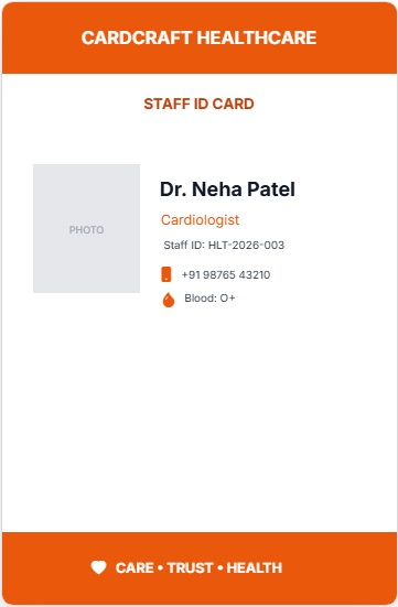 Healthcare Pro ID Card Template