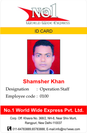 No.1 WWE Courier ID Template